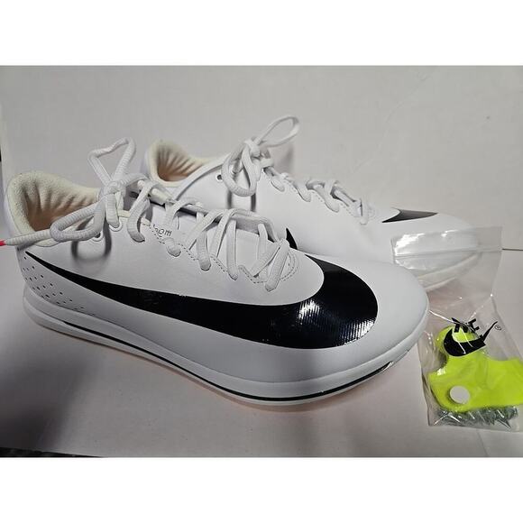 Nike TJ Triple Jump Elite 2 Track Shoes White Black Spikes Mens 9 Womens 10.5 - Picture 2 of 16